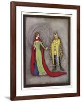 Beauty is Dismayed by the Beast's Horrific Appearance-Jennie Harbour-Framed Art Print