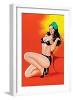 Beauty Magazine; Hot in Black-Peter Driben-Framed Art Print