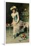 Beauty on a Garden Bench, 1897-Francesco Vinea-Framed Giclee Print