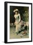 Beauty on a Garden Bench, 1897-Francesco Vinea-Framed Giclee Print