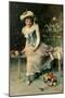 Beauty on a Garden Bench, 1897-Francesco Vinea-Mounted Giclee Print