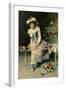 Beauty on a Garden Bench, 1897-Francesco Vinea-Framed Giclee Print