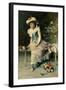 Beauty on a Garden Bench, 1897-Francesco Vinea-Framed Giclee Print