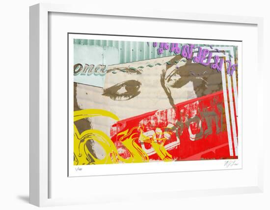 Beauty on Cement 2-Mj Lew-Framed Limited Edition