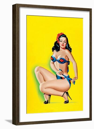 Beauty Parade Magazine; Pinup in a Bikini-Peter Driben-Framed Art Print