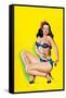 Beauty Parade Magazine; Pinup in a Bikini-Peter Driben-Framed Stretched Canvas