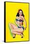 Beauty Parade Magazine; Pinup in a Bikini-Peter Driben-Framed Stretched Canvas
