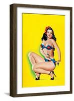 Beauty Parade Magazine; Pinup in a Bikini-Peter Driben-Framed Art Print