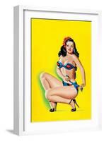 Beauty Parade Magazine; Pinup in a Bikini-Peter Driben-Framed Art Print