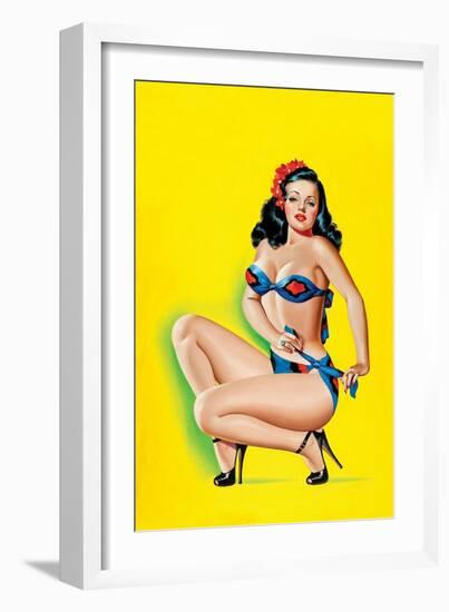 Beauty Parade Magazine; Pinup in a Bikini-Peter Driben-Framed Art Print