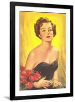 Beauty Queen with Roses-null-Framed Art Print