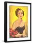 Beauty Queen with Roses-null-Framed Art Print