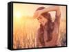 Beauty Romantic Girl Outdoors-Subbotina Anna-Framed Stretched Canvas
