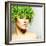 Beauty Spring or Woman with Fresh Green Grass Hair. Summer Nature Girl Portrait. Fashion Model-Subbotina Anna-Framed Photographic Print