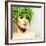 Beauty Spring or Woman with Fresh Green Grass Hair. Summer Nature Girl Portrait. Fashion Model-Subbotina Anna-Framed Photographic Print