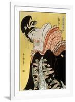 Beauty Takigawa from the Tea-House Ogi, Late 18th or Early 19th Century-Kitagawa Utamaro-Framed Giclee Print