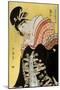 Beauty Takigawa from the Tea-House Ogi, Late 18th or Early 19th Century-Kitagawa Utamaro-Mounted Giclee Print