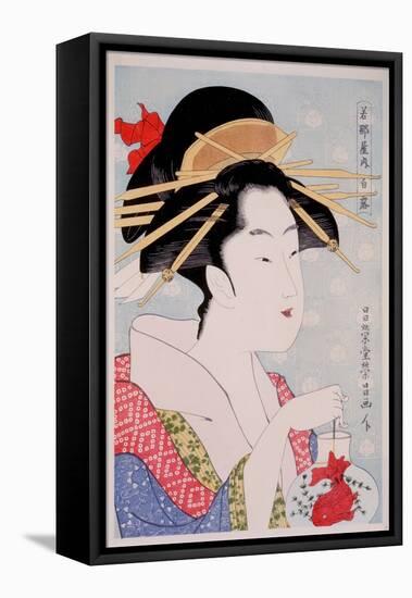 Beauty-Kitagawa Utamaro-Framed Stretched Canvas