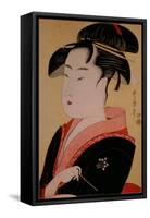 Beauty-Kitagawa Utamaro-Framed Stretched Canvas