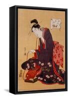Beauty-Eishi Chobunsai-Framed Stretched Canvas