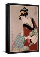 Beauty-Kitagawa Utamaro-Framed Stretched Canvas