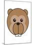 Beaver - Animaru Cartoon Animal Print-Animaru-Mounted Giclee Print