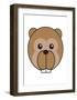 Beaver - Animaru Cartoon Animal Print-Animaru-Framed Giclee Print