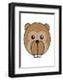 Beaver - Animaru Cartoon Animal Print-Animaru-Framed Giclee Print