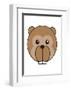 Beaver - Animaru Cartoon Animal Print-Animaru-Framed Giclee Print