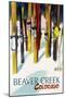 Beaver Creek, Colorado - Ski - Colorful Skis - Lantern Press Artwork-Lantern Press-Mounted Art Print