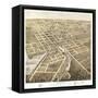 Beaver Dam, Wisconsin - Panoramic Map-Lantern Press-Framed Stretched Canvas
