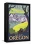 Beaver Family, Bend, Oregon-Lantern Press-Framed Stretched Canvas