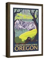 Beaver Family, Columbia River Gorge, Oregon-Lantern Press-Framed Art Print