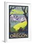 Beaver Family, Medford, Oregon-Lantern Press-Framed Art Print