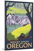 Beaver Family, Mount Hood, Oregon-Lantern Press-Mounted Art Print