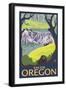 Beaver Family, Salem, Oregon-Lantern Press-Framed Art Print
