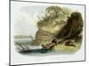 Beaver Hut on the Missouri, Plate 17, Travels in the Interior of North America-Karl Bodmer-Mounted Giclee Print