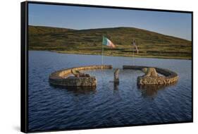 Beaver Island Memorial, Arranmore Island, County Donegal, Ulster, Republic of Ireland, Europe-Carsten Krieger-Framed Stretched Canvas