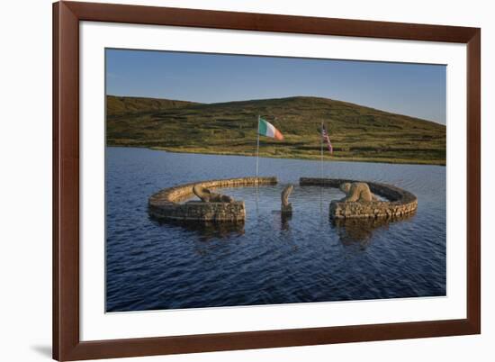 Beaver Island Memorial, Arranmore Island, County Donegal, Ulster, Republic of Ireland, Europe-Carsten Krieger-Framed Photographic Print