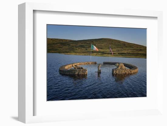 Beaver Island Memorial, Arranmore Island, County Donegal, Ulster, Republic of Ireland, Europe-Carsten Krieger-Framed Photographic Print