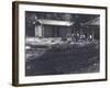 Beaver Lodge with Keepers in Background, London Zoo, July 1916-Frederick William Bond-Framed Photographic Print