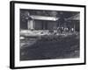 Beaver Lodge with Keepers in Background, London Zoo, July 1916-Frederick William Bond-Framed Photographic Print