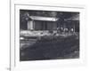 Beaver Lodge with Keepers in Background, London Zoo, July 1916-Frederick William Bond-Framed Photographic Print