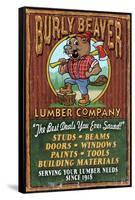 Beaver Lumber - Vintage Sign-Lantern Press-Framed Stretched Canvas