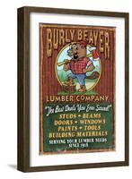 Beaver Lumber - Vintage Sign-Lantern Press-Framed Art Print