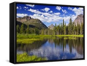 Beaver Pond in Two Medicine Valley, Glacier National Park, Montana, Usa-Chuck Haney-Framed Stretched Canvas