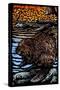 Beaver - Scratchboard-Lantern Press-Stretched Canvas