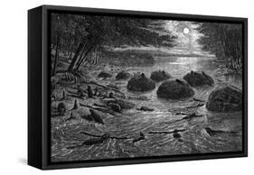 Beaver Village-null-Framed Stretched Canvas
