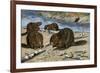 Beavers Feeding on Felled Aspen Trees-null-Framed Giclee Print