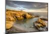 Beavertail Lighthouse at Sunset-mcdonojj-Mounted Photographic Print